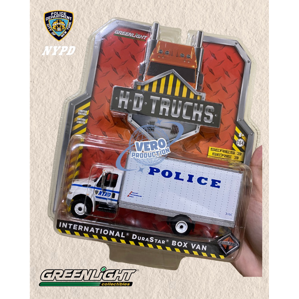 Greenlight International Durastar Box Van NYPD HD TRUCKS