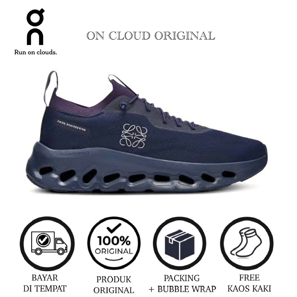 SEPATU PRIA WANITA ON RUNNING CLOUDTILT X LOEWE ALL NAVY  SPORTY