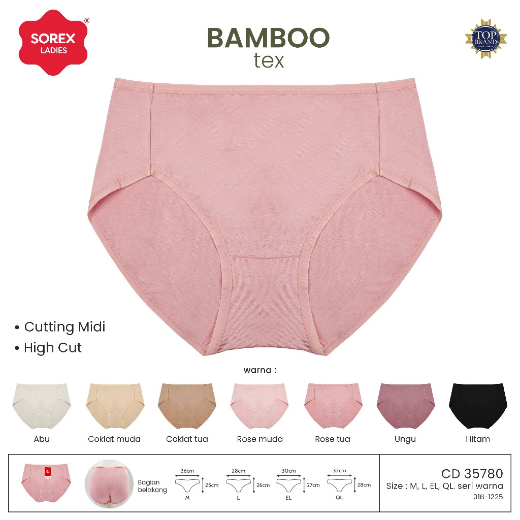 Sorex CD Midi Wanita Bamboo Tex ( Viskosa ) High Cut CD 35780