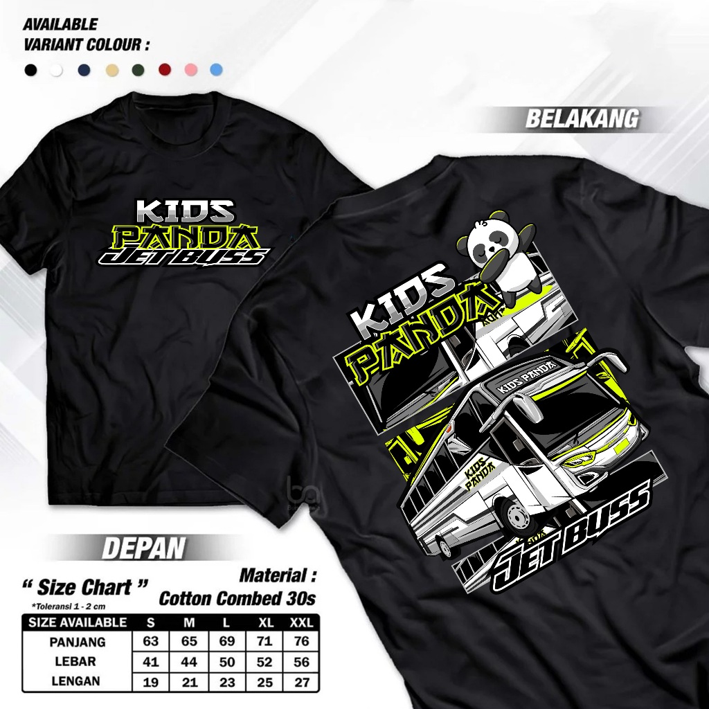 KAOS BUS MANIA - KIDS PANDA JET BUS COTTON COMBED 30S