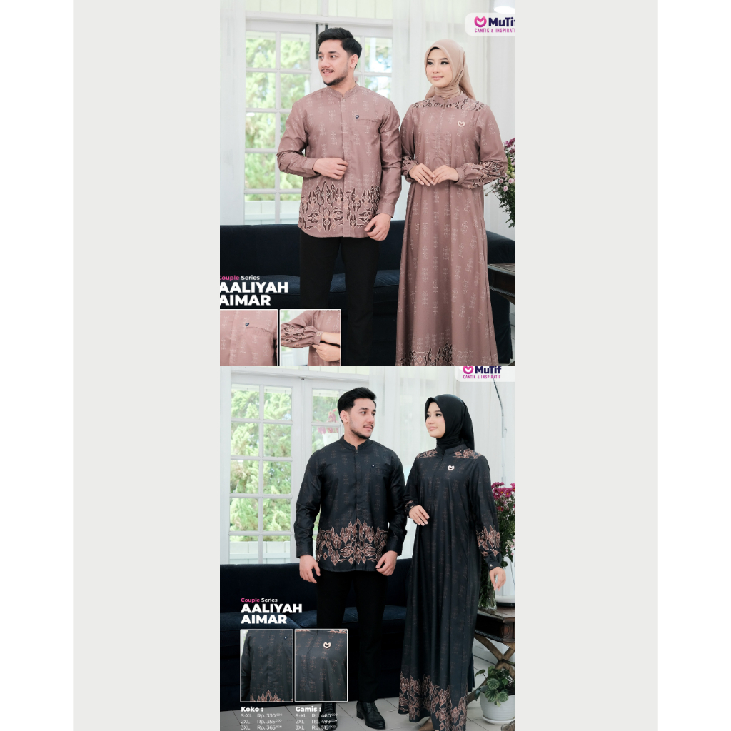 MUTIF COUPLE 2026 AALIYAH & AIMAR/COUPLE MUTIF/COUPLE WARNA BROWN