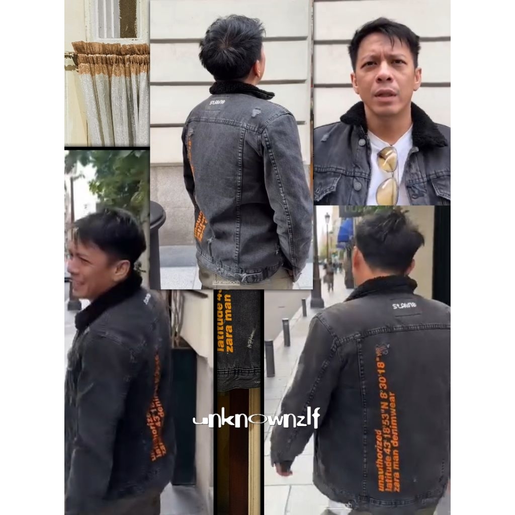 ZARA Denim ARIEL NOAH Jacket Sherpa Black Unauthorized