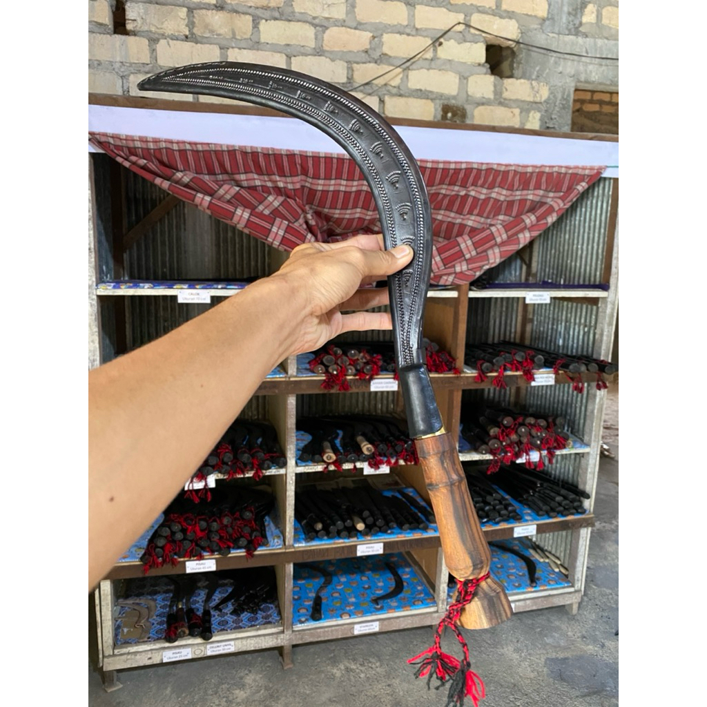 arit rumput asli Madura model bulu ayam 60cm