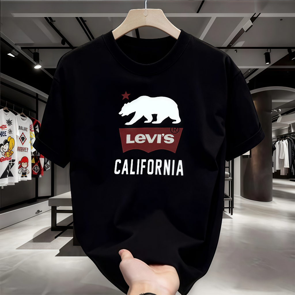 COD  100% Original LEVIS Kaos Oblong 100% Katun Murni - Unisex Pria Wanita, Katun Premium Lembut & S