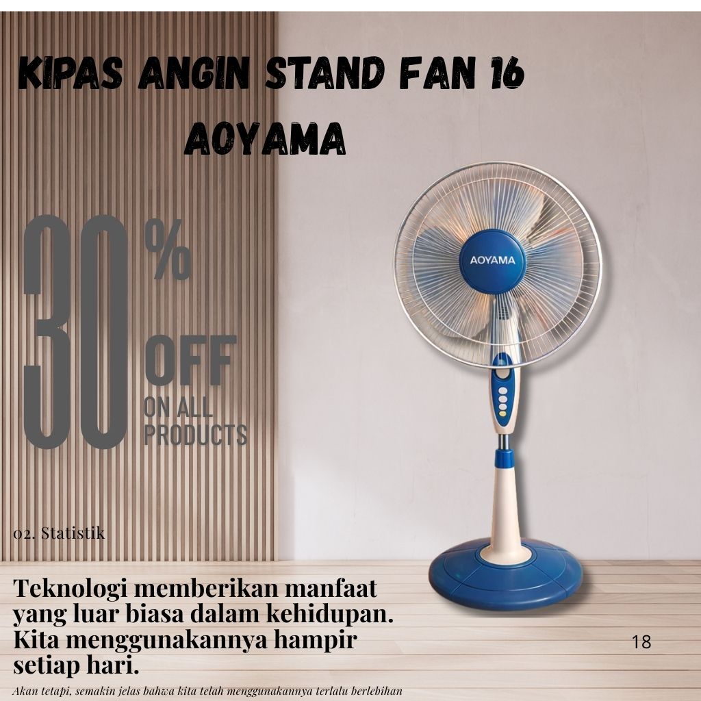 KIPAS ANGIN BERDIRI AOYAMA