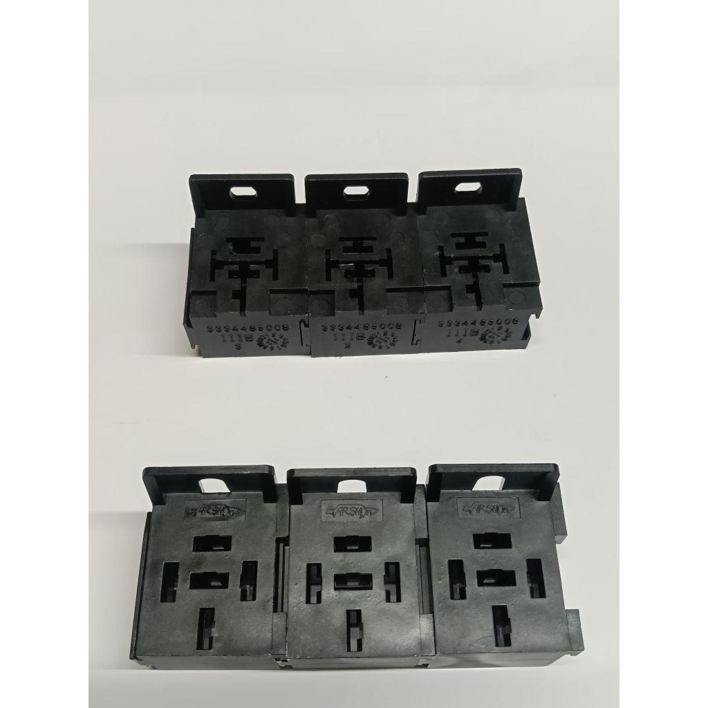 Soket Rallay Rumah Rallay Gandeng Kosongan 4pin atau  5 Pin Hitam kuning carsow