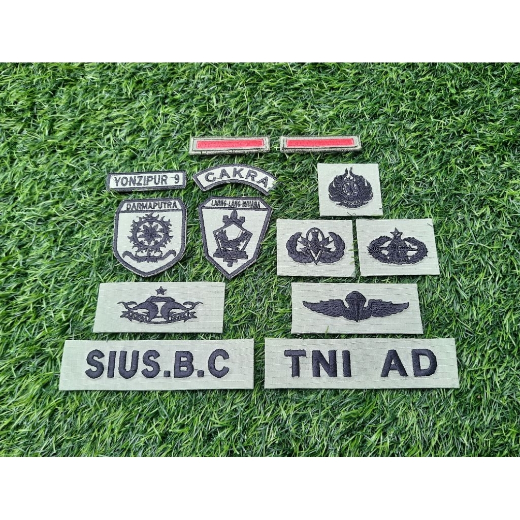Full 1 Set Atribut Bordir Papan Nama PDL KOSTRAD