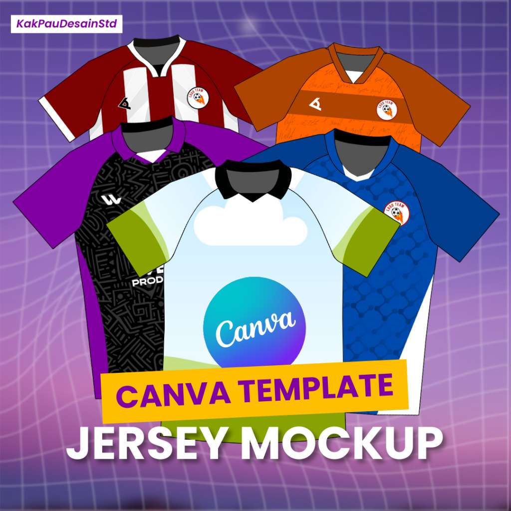 TEMPLATE MOCKUP JERSEY CANVA DESIGN - RAGLAN