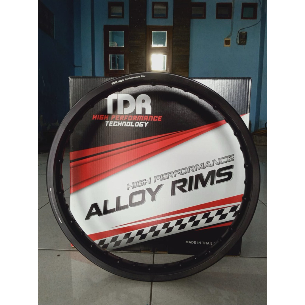 velg TDR WX ring 18 warna hitam dan silver ukuran 160 dan 185