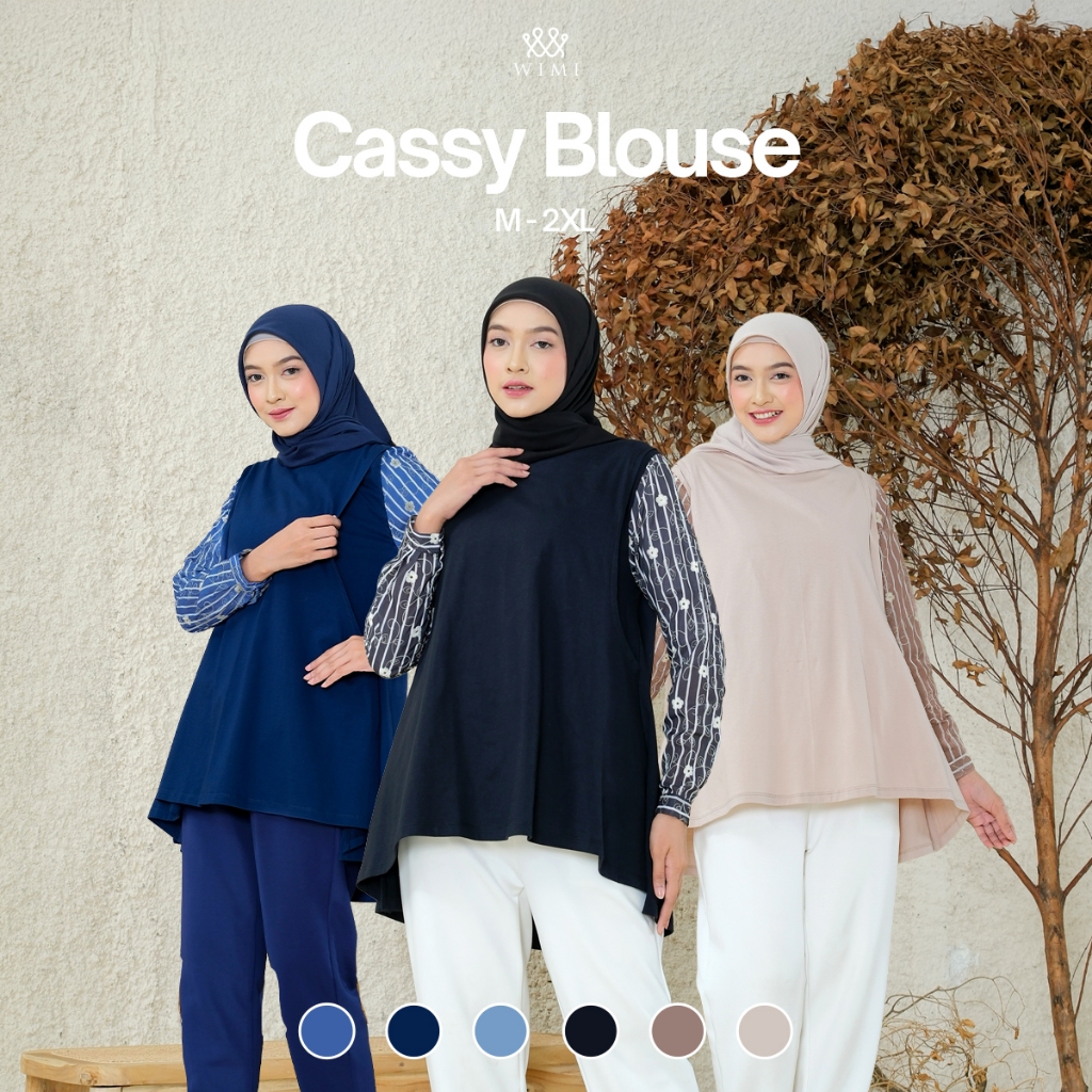 Wimi - Cassy Blouse | Baju Ibu Hamil dan Ibu Menyusui | Atasan Wanita Bumil Busui | Baju Casual Dewa