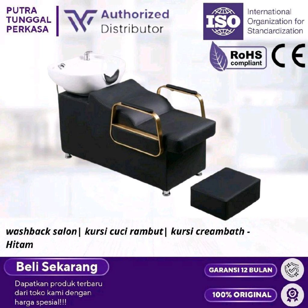 washback salon| kursi cuci rambut| kursi creambath - Hitam