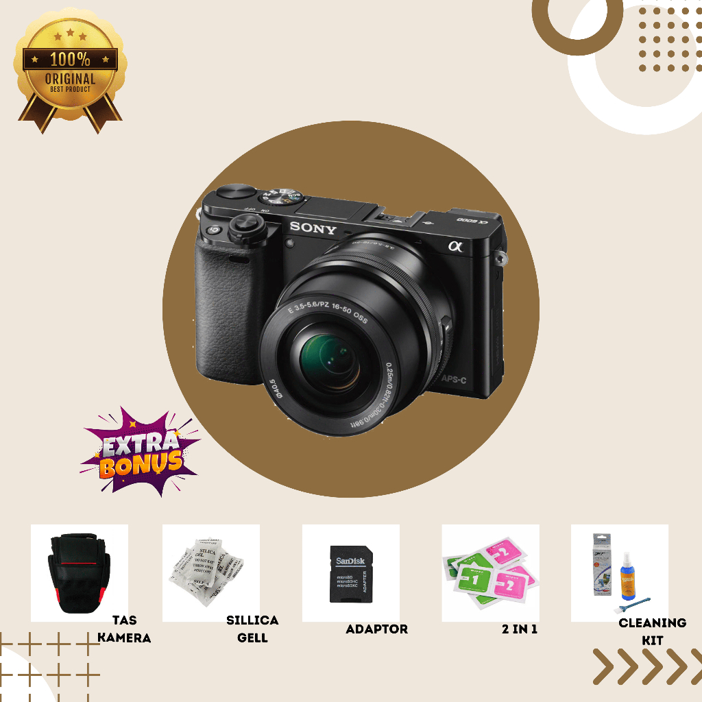 [KAMERA MIRRORLESS] SONY A6000 BLACK MULUS SECOND BERGARANSI ORIGINAL