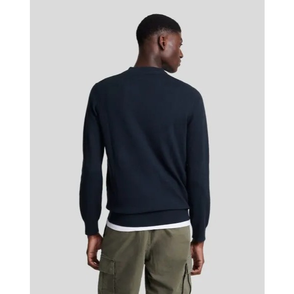 Lyle & Scott Cotton Merino V Neck Jumper (Navy) Original