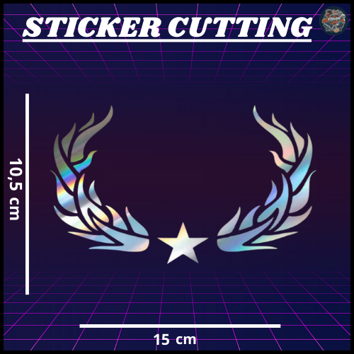STIKER CUTTING BUNGA BINTANG | STIKER KEREN MOTOR & MOBIL | TERMURAH