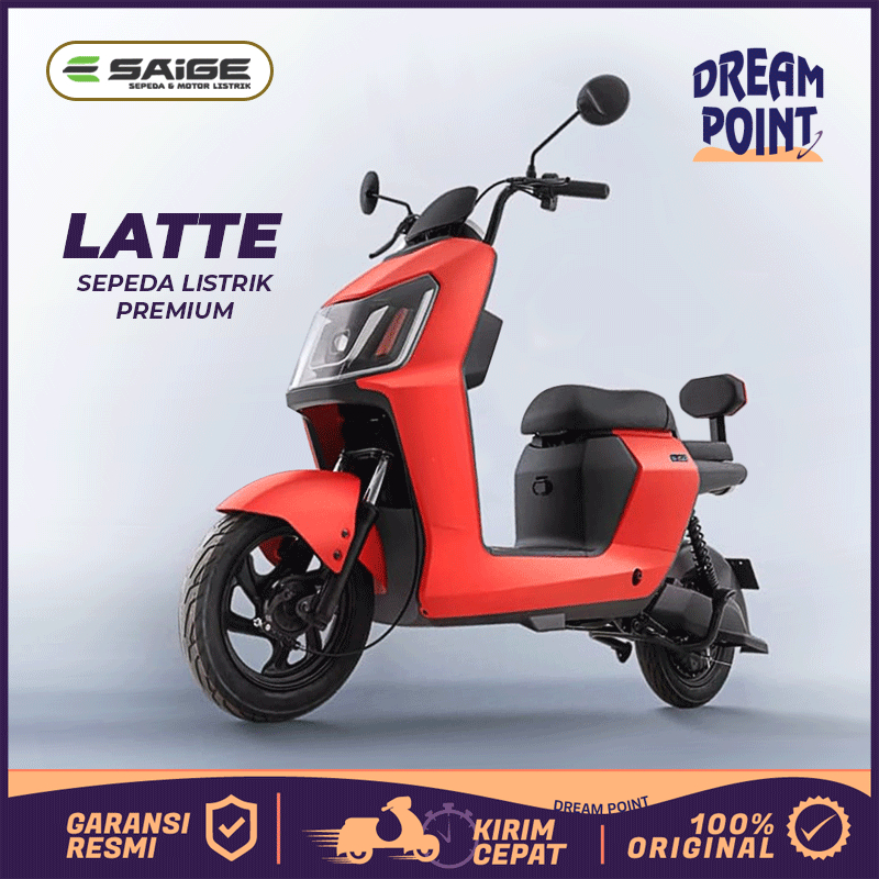 SaiGe LATTE 500W Sepeda Listrik Terbaru 2025 Anti Air Speda Untuk Dewasa Dan Anak laki laki Murah