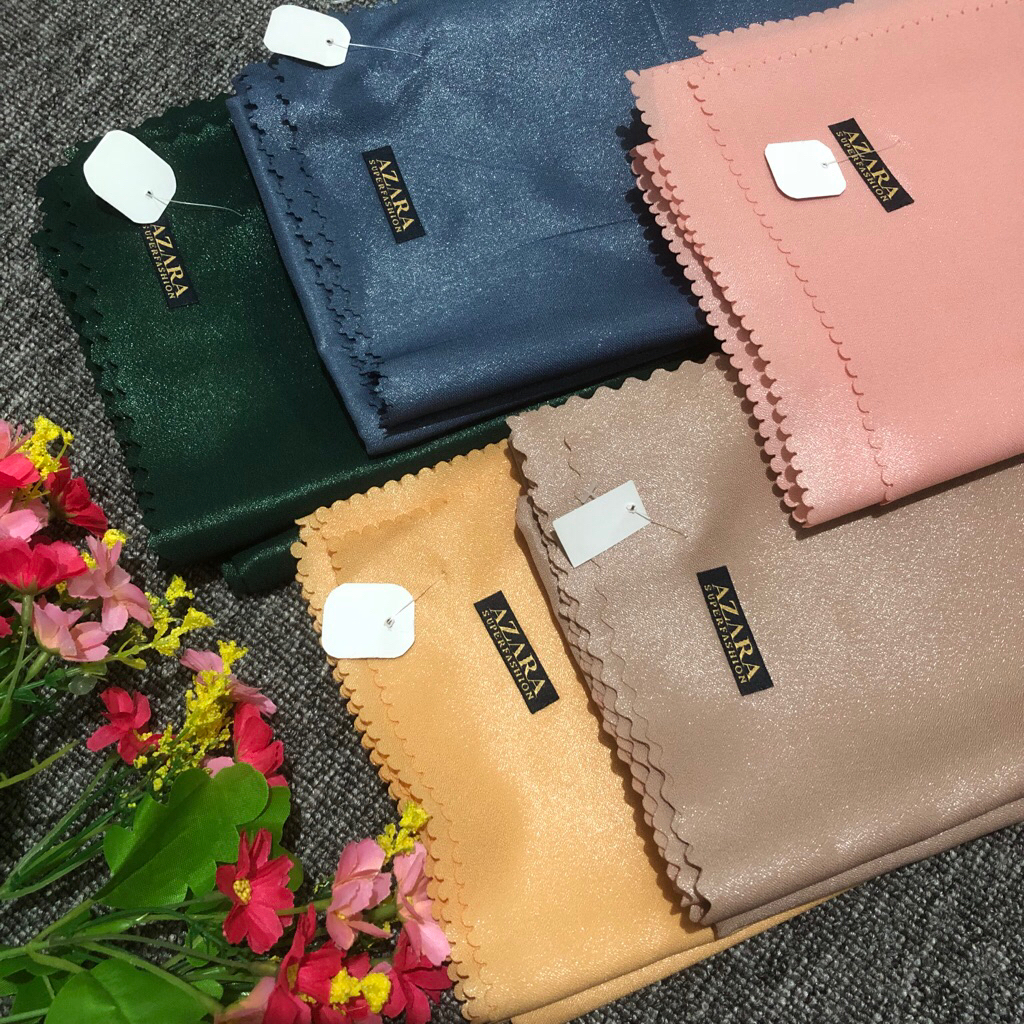 RAINI - Hijab Segi Empat Syari 130x130cm Nur Sinar Gliter Lasercur by Azara