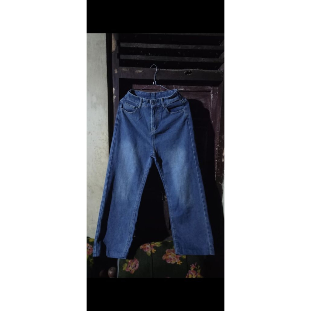 Jeans yoyo biru retro ukuran M 68k