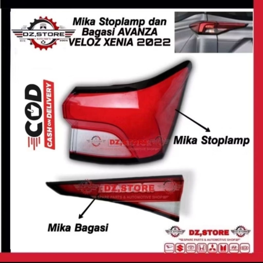 mika lampu bagasi belakang mika stoplamp lampu belakang avanza xenia 2022 original mika lampu belaka