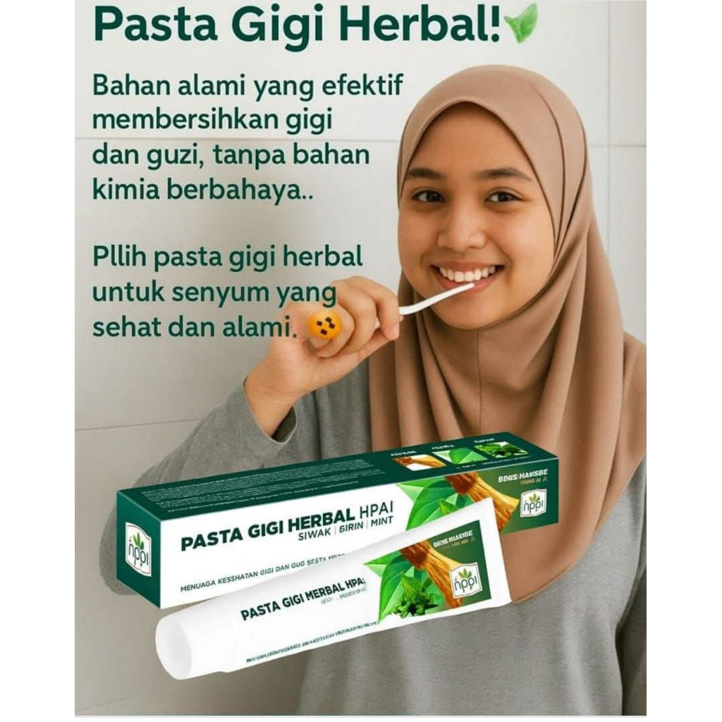 PASTA GIGI HERBAL SIWAK ukuran besar 120gr, ASLI DARI HNI HPAI EXP2027 MENYEMBUHKAN sakit GIGI, memu