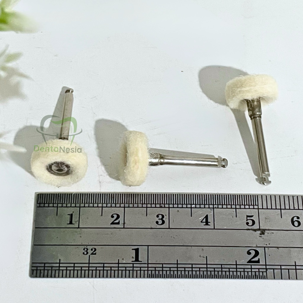 Dental Cotton Wheel Polishing Contra Angle Low Speed / bur bulu domba