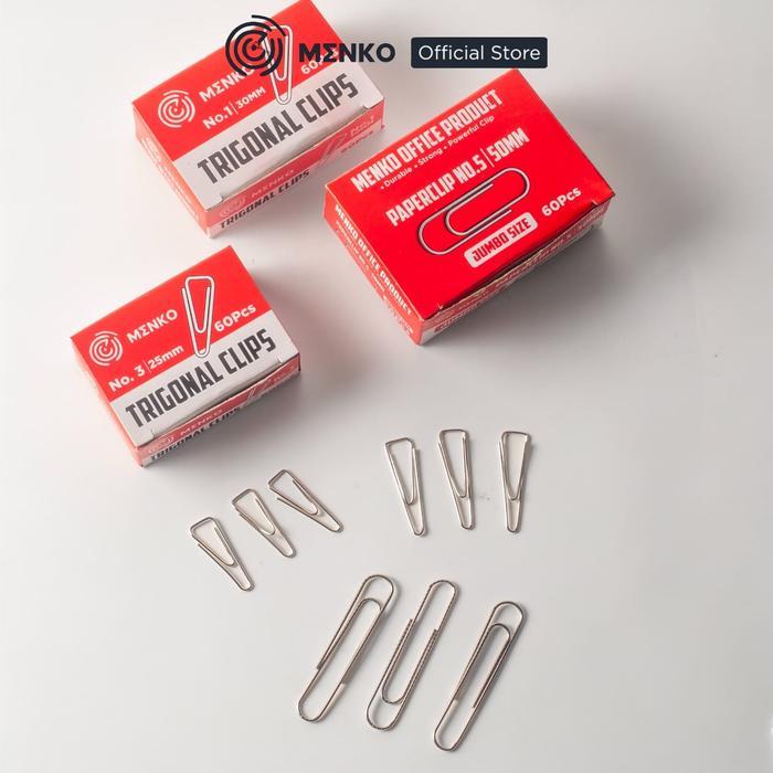 Paper Clip MENKO Klip Kertas Penjepit Kertas Kecil Besar