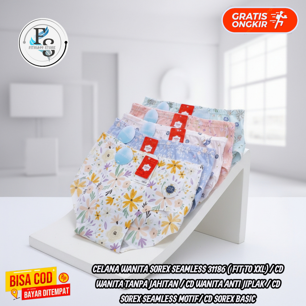 CELANA WANITA SOREX SEAMLESS 31186 ( FIT TO XXL)/ CD WANITA TANPA JAHITAN / CD WANITA ANTI JIPLAK / 