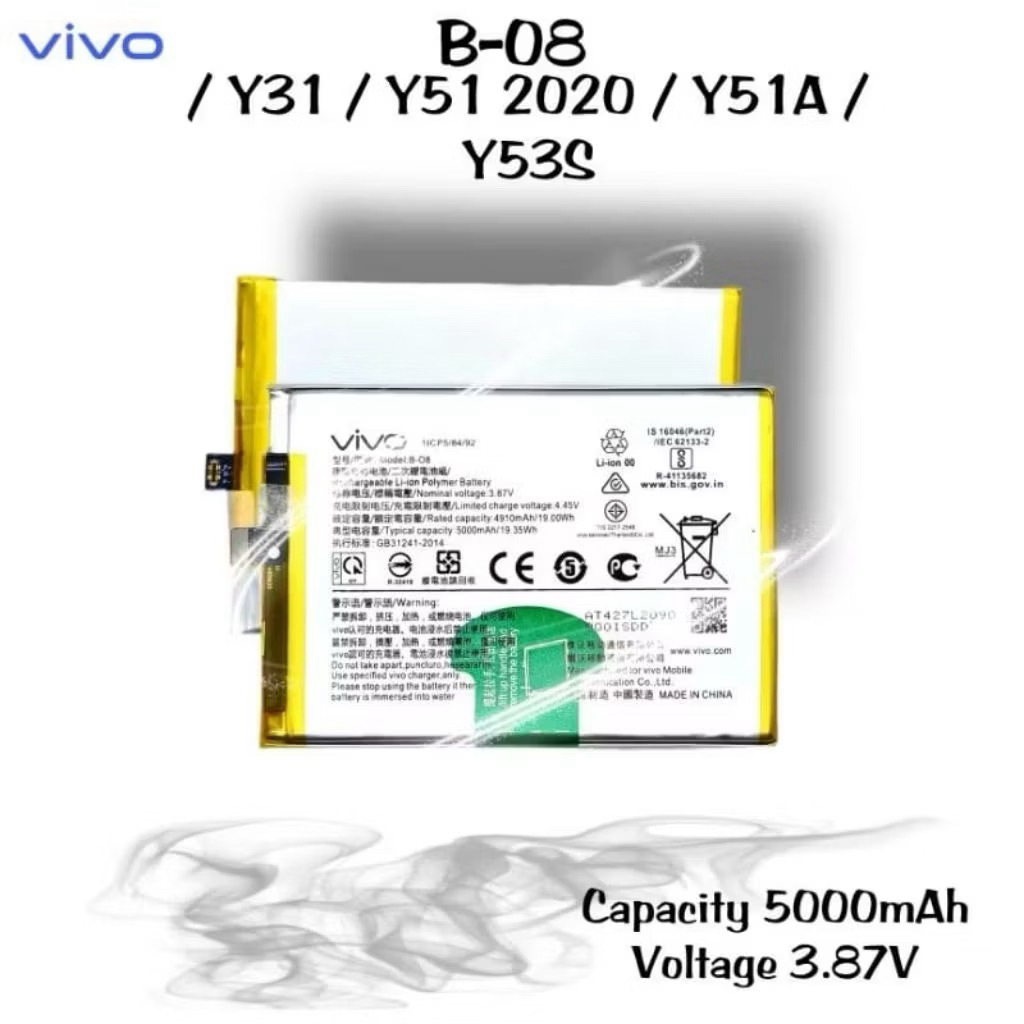 Baterai Batre 100% Vivo Y31 Vivo Y31s Vivo Y51 Vivo