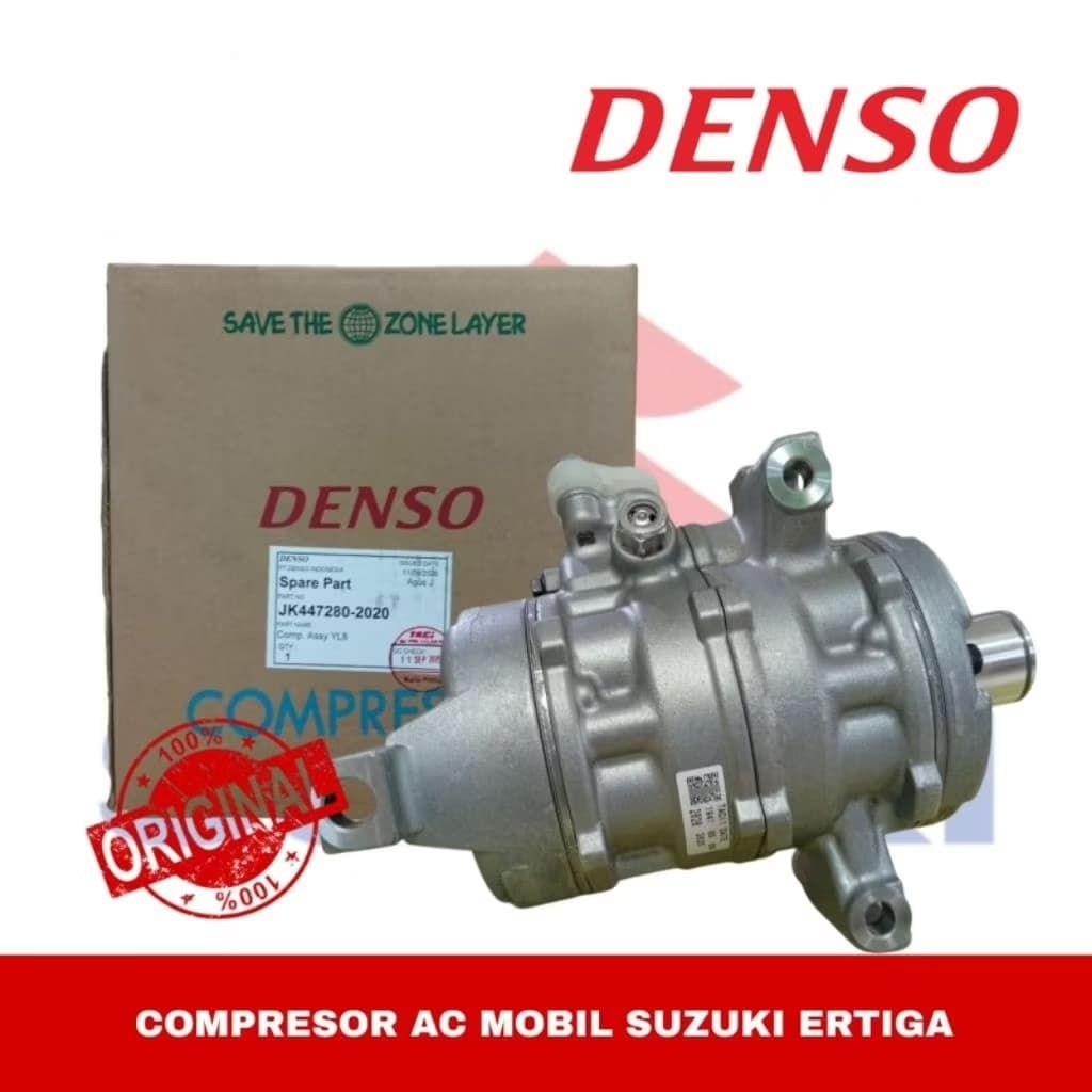 Compressor kompresor AC mobil ory Denso Ertiga,Wagon