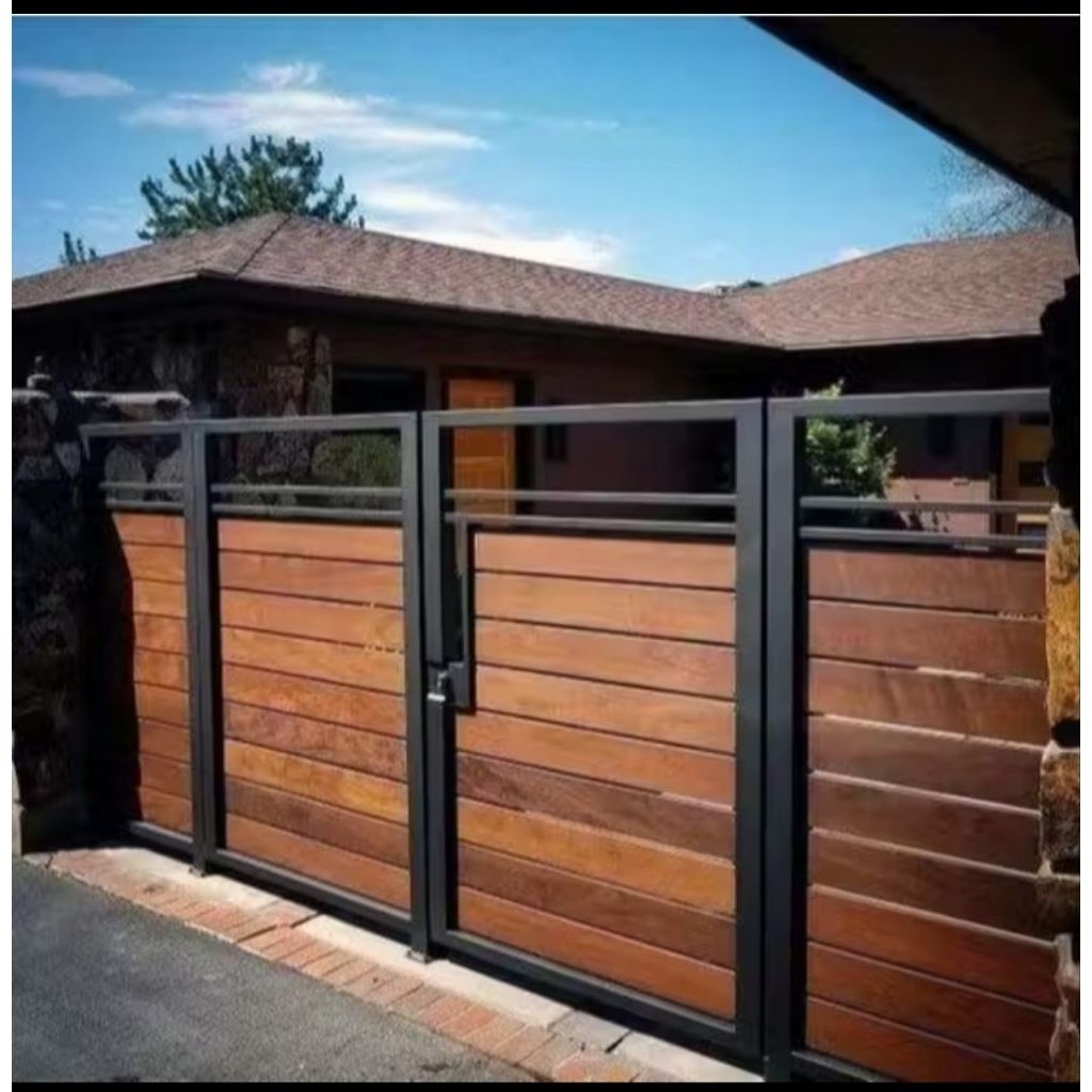 Pagar Woodplank Grc Pintu Gerbang Minimalis Pagar Rumah Motif Kayu Grc Woodplank