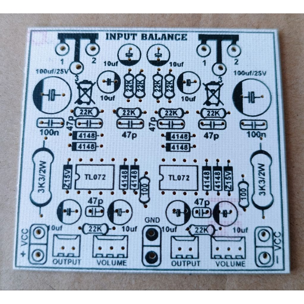 PCB input balance stereo PCB balance driver power