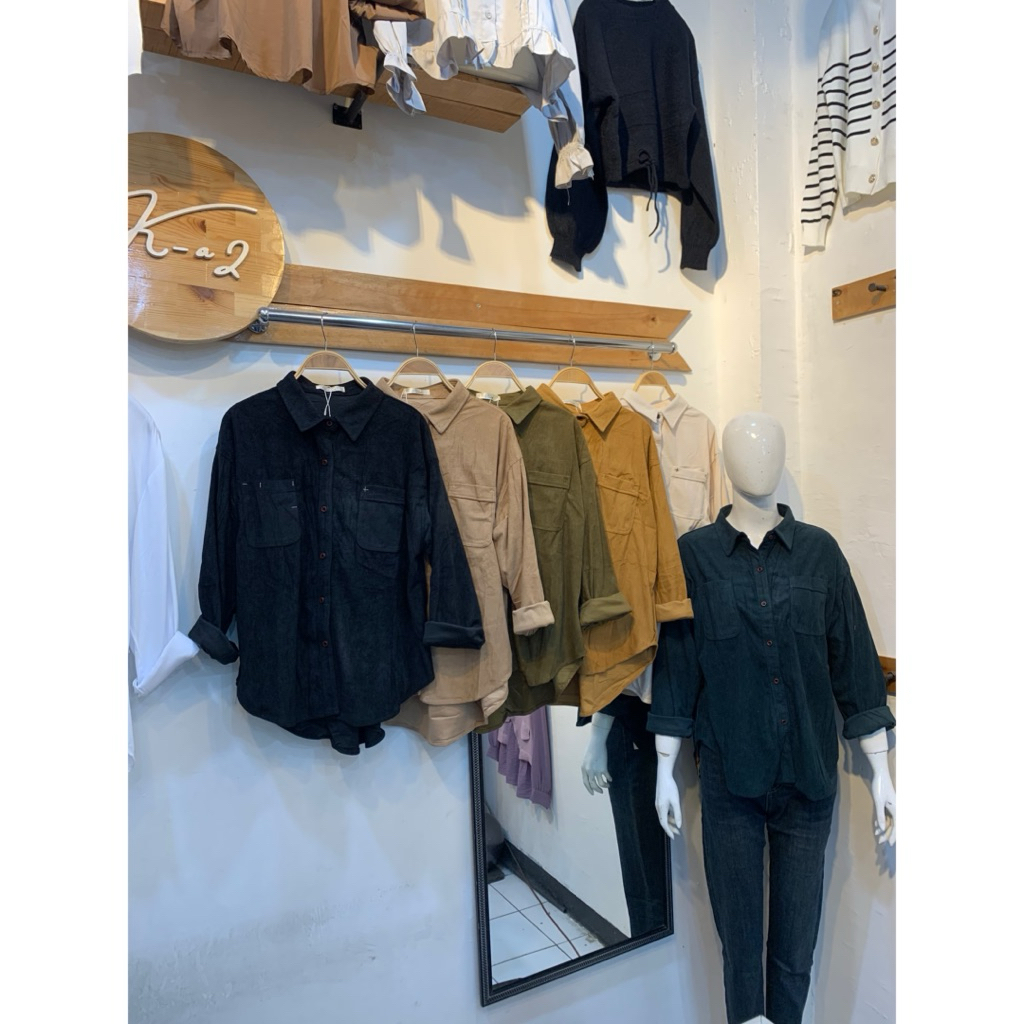 kemeja corduroy,kemeja wanita kedorai,kemeja corduroy import premium
