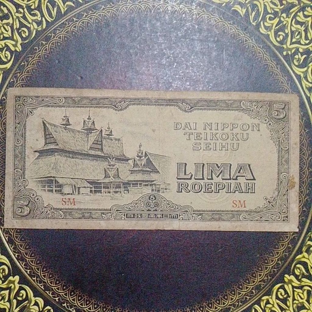 Uang Dai Nippon 5 rupiah 1942 vf