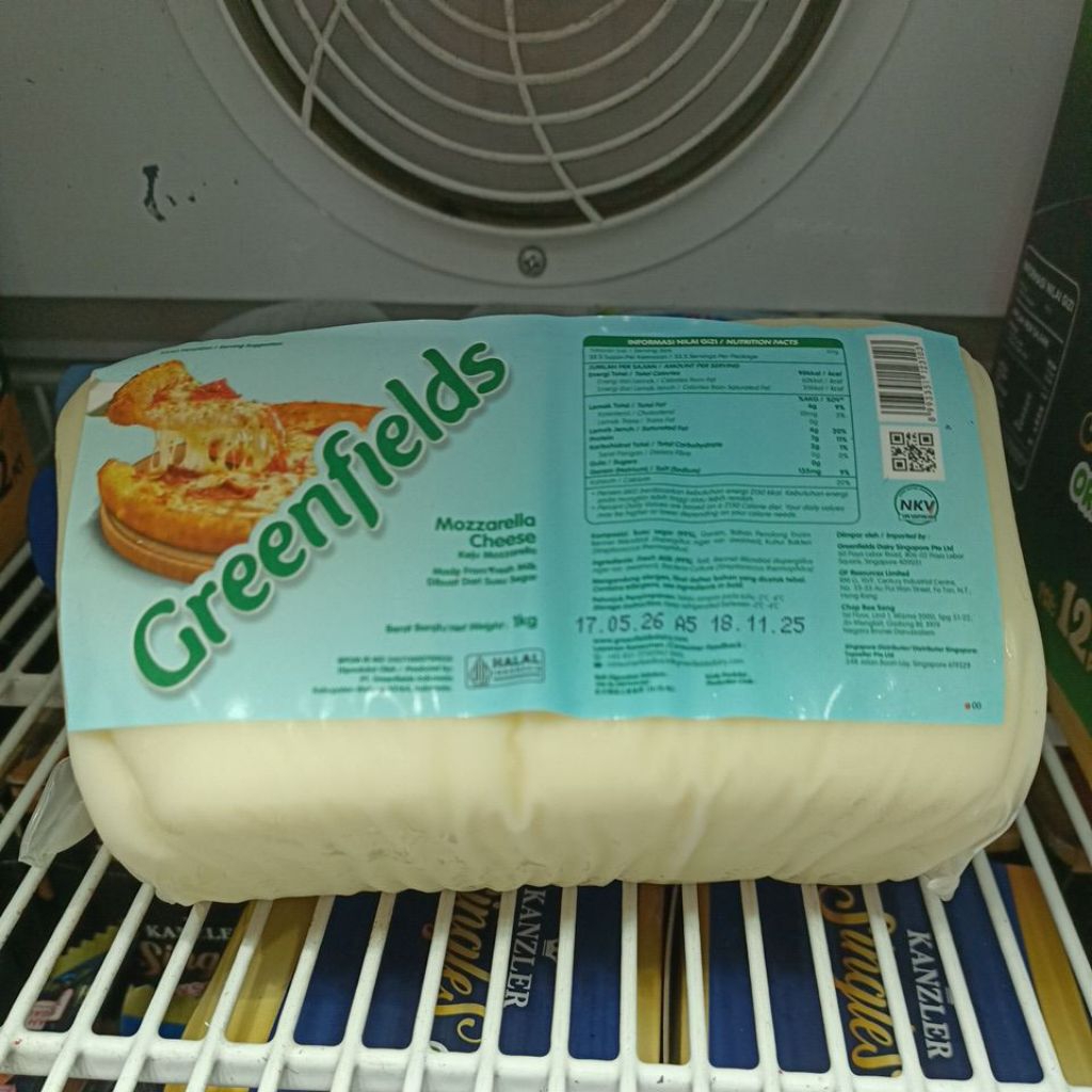 Keju Mozarella Greenfields 1kg