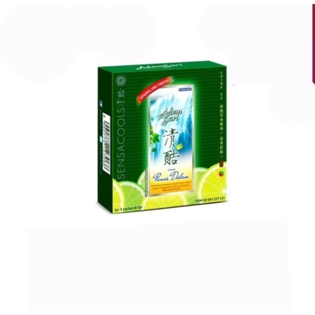 ADEM SARI 1BOX ISI 5 SACHET MEREDAKAN PANAS DALAM