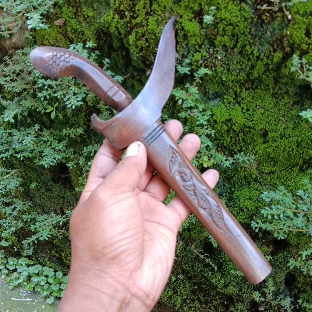 keris eluk Kuningan ukuran kecil total 26 cm