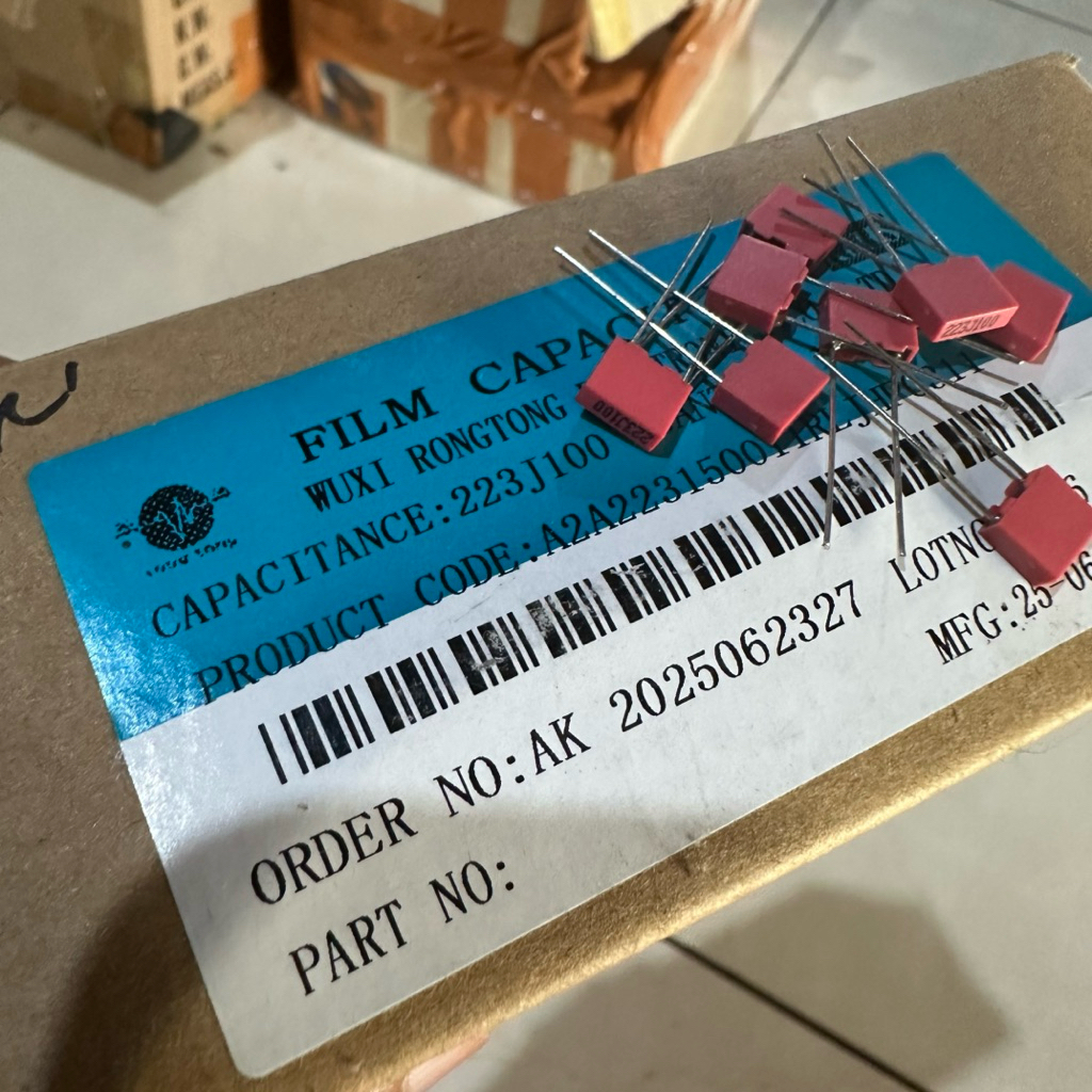 Capasitor MKM Merah 223 22nf 100V