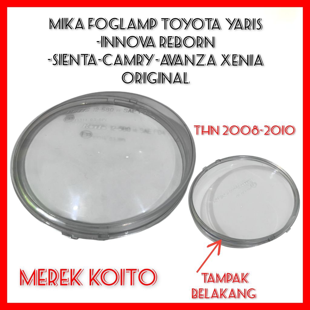 Mika foglamp Toyota Yaris -innova reborn -sienta-camry-avanza Xenia thn 2008-2010 Original