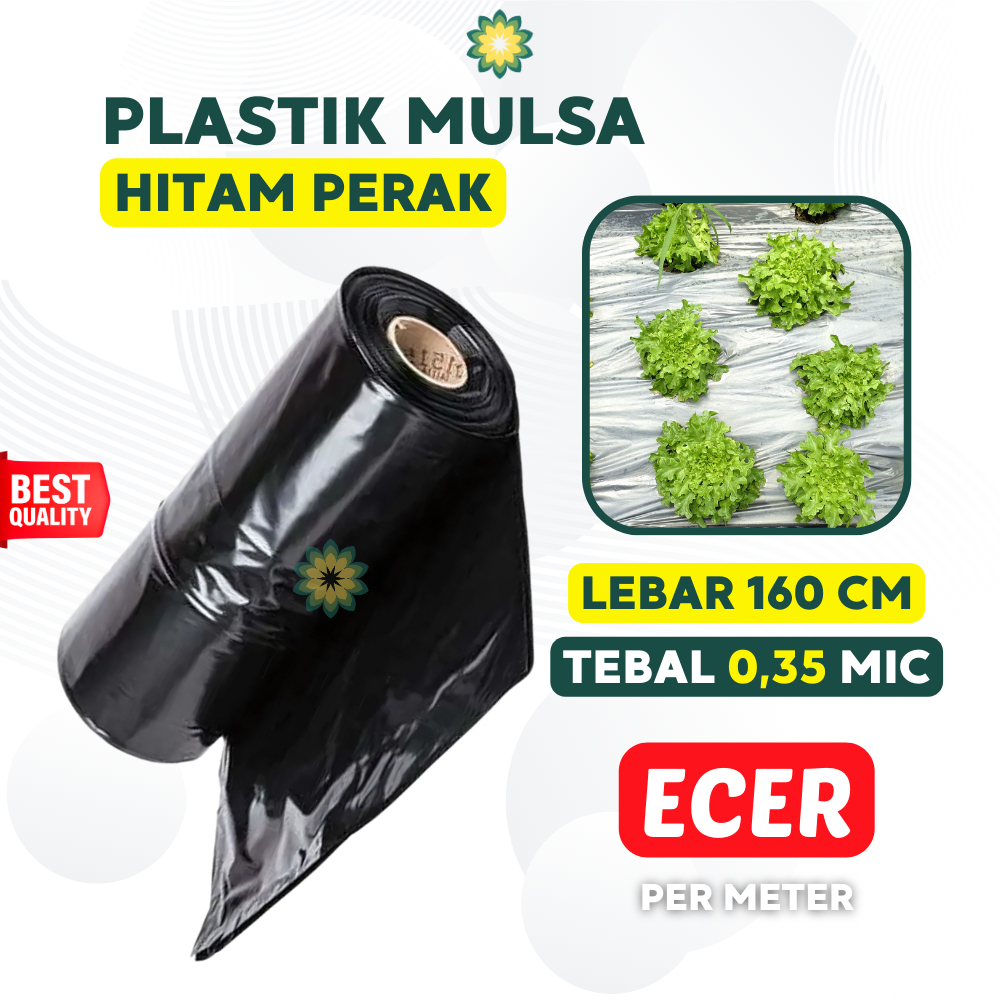 Plastik Mulsa 160 Cm 1 Meter Plastik Mulsa Hitam Perak