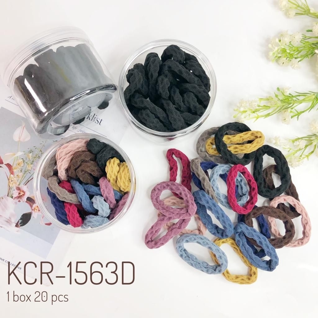 KARET / IKAT RAMBUT KOREA VIRAL KEMASAN TOPLES dan TABUNG ISI 20-100 PCS