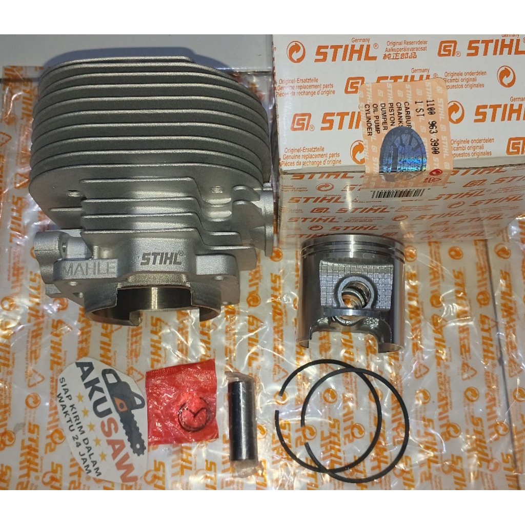 Cylinder Blok Chainsaw STIHL Mahle 070 Foring STIHL 070 ORIGINAL 14 SIRIP SESUAI GAMBAR
