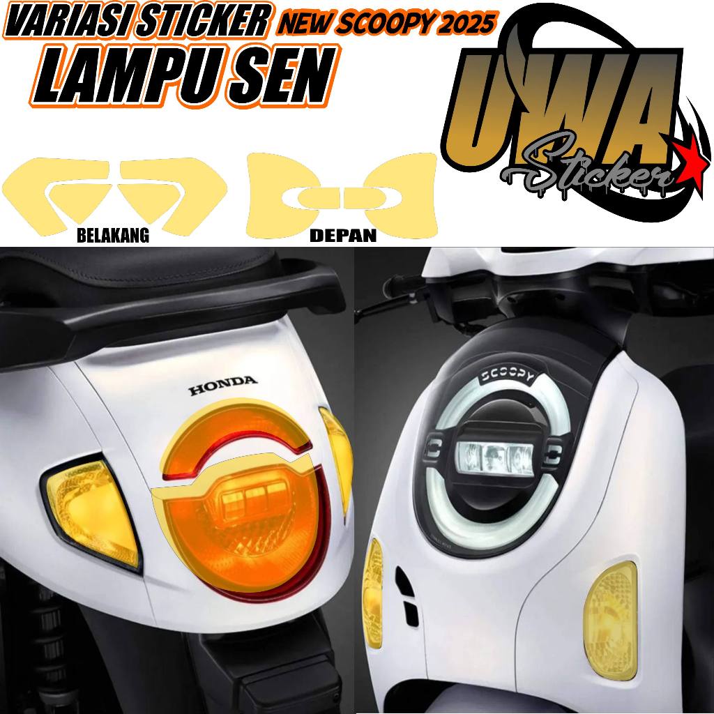 K.454.Sticker Anti Gores Untuk Lampu Sen Dan Stop Lamp HONDA SCOOPY NEW 2025/Sticker Motor/