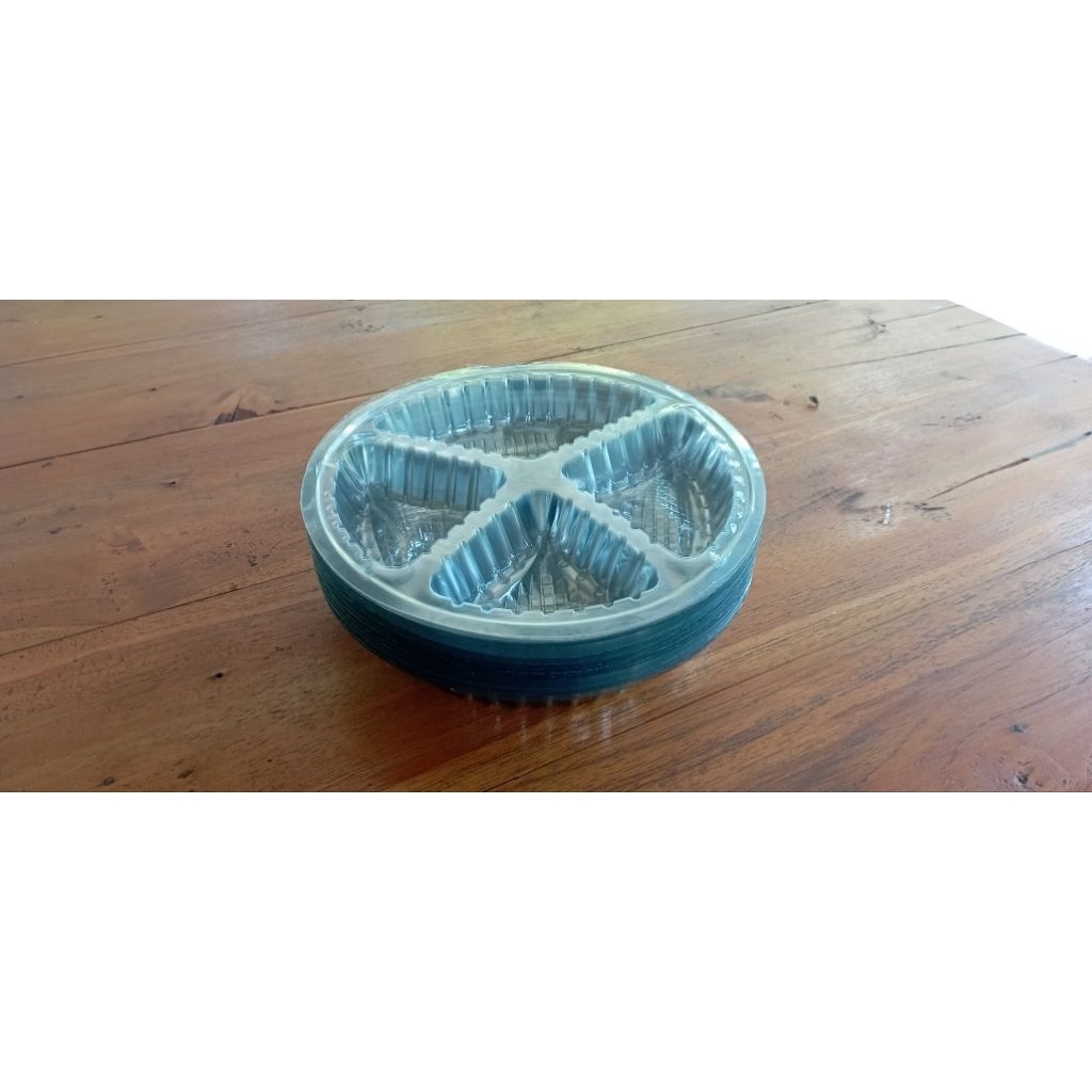 100pcs Mika Bulat Wakul Besek Plastik Tebal dan Bening, Mudah Dipakai