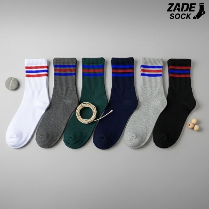 ZADE - Kaos Kaki 3/4 Stripe 3 Warna