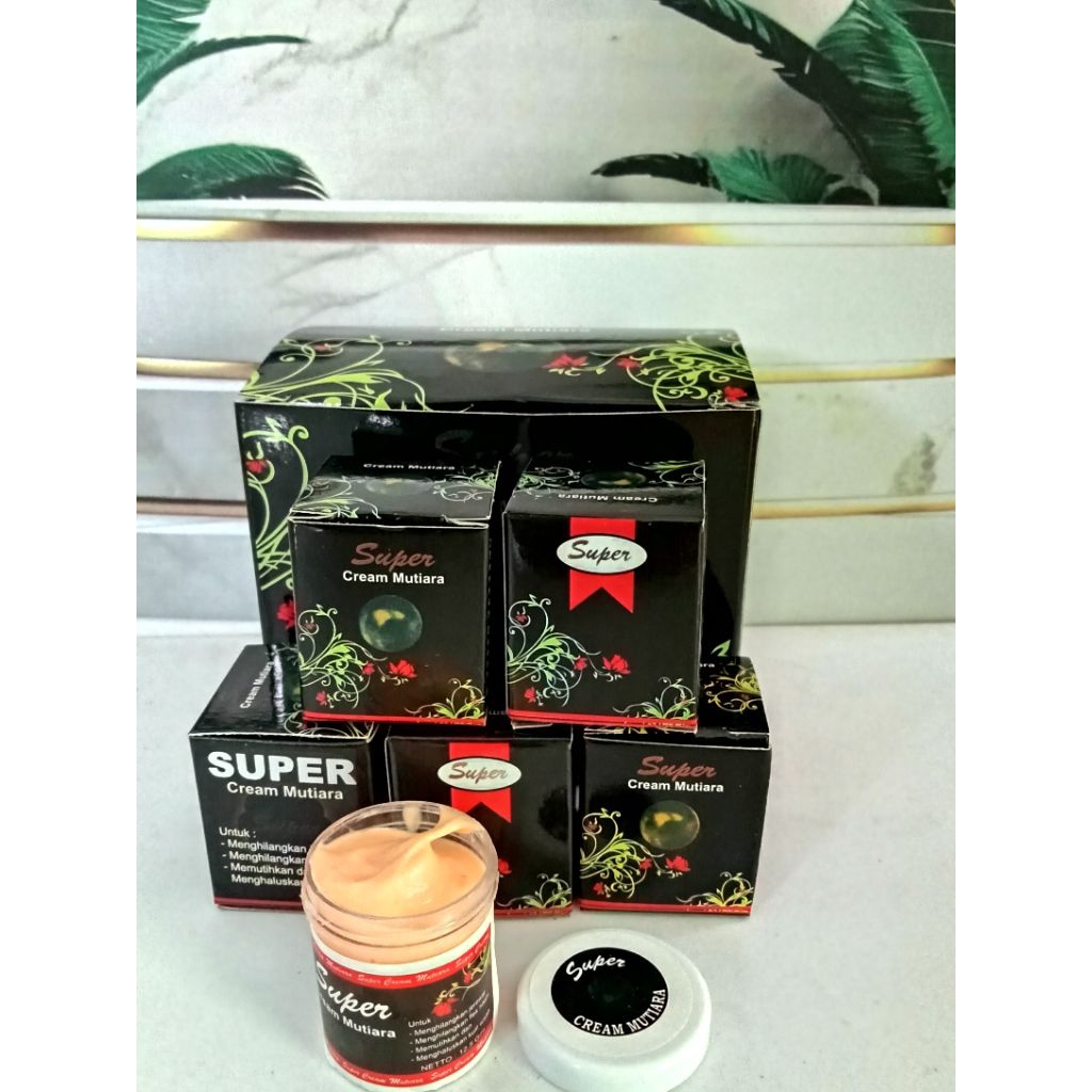 (Lusinan)Cream mutiara dus hitam Super original