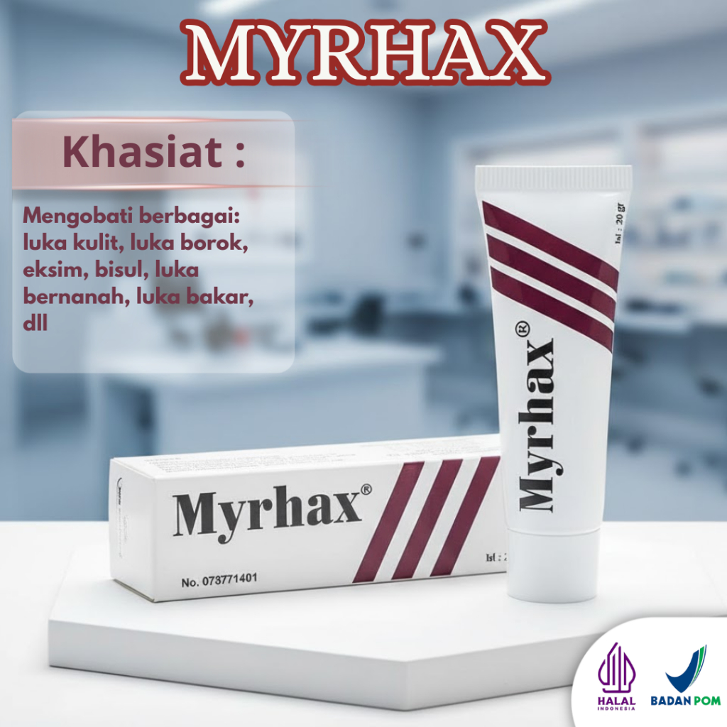 Myrhax Salep 20gr Obat Luka Diabetes, Borok & Bisul, Luka Bakar Ringan, Koreng Eksim Cepat Kering