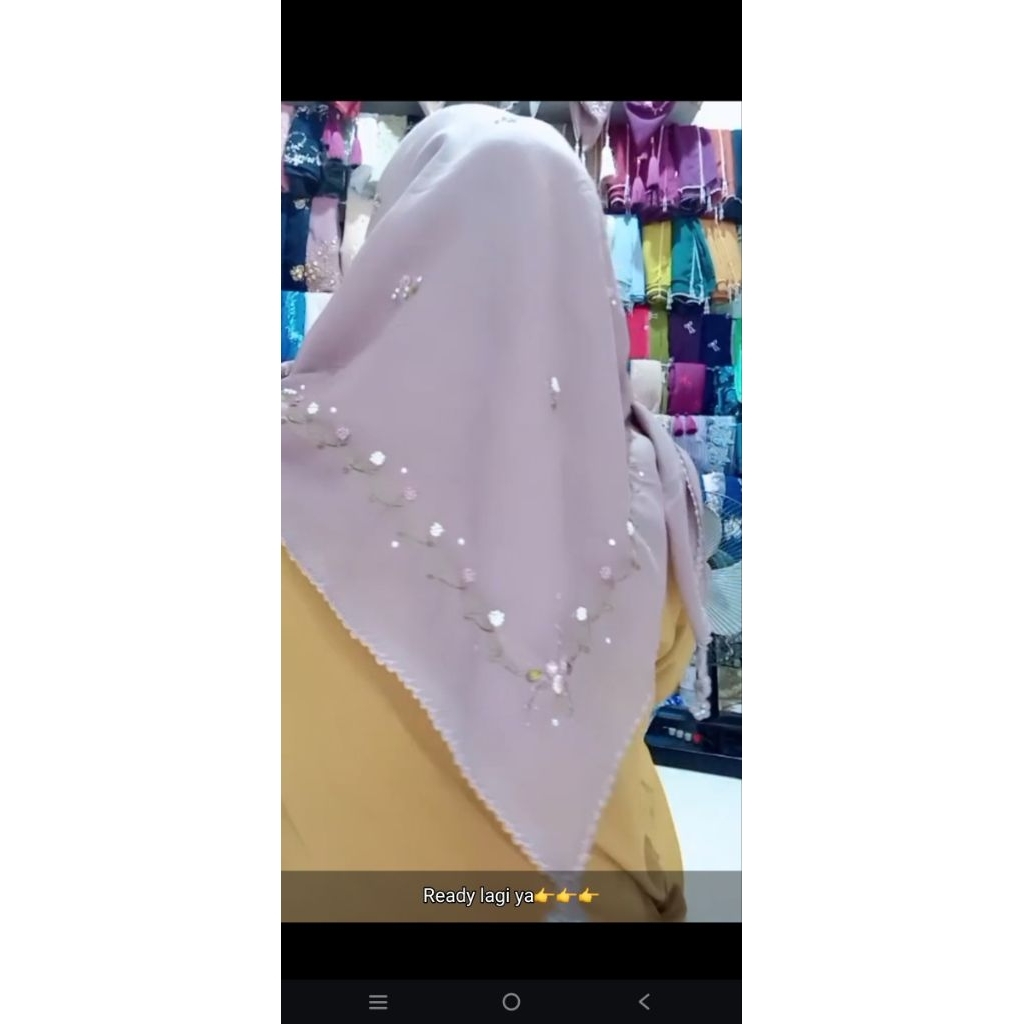 hijab paris sulam rajut