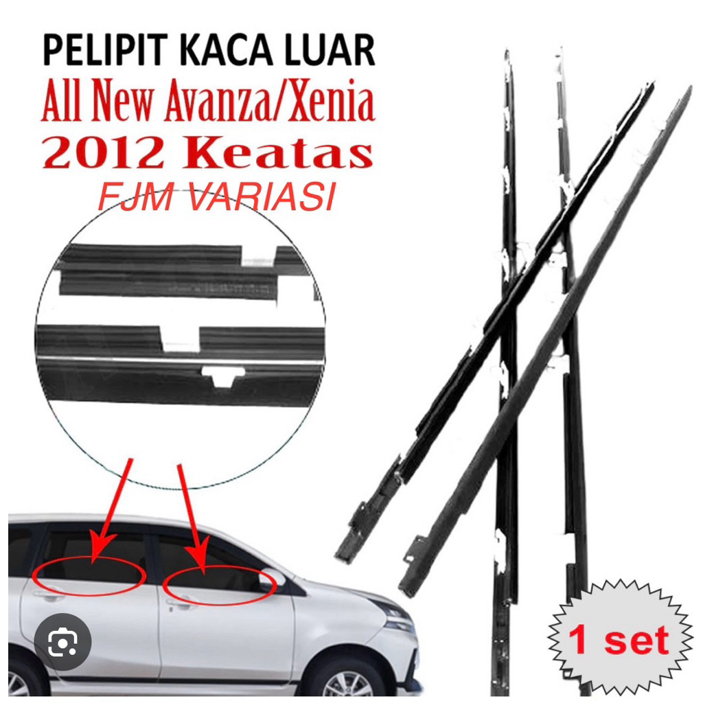 KARET PLIPIT PELIPIT PINTU KACA SAMPING SEMUA MOBIL TOYOTA AVANZA E G VELOS DAIHATSU XENIA R D X 201