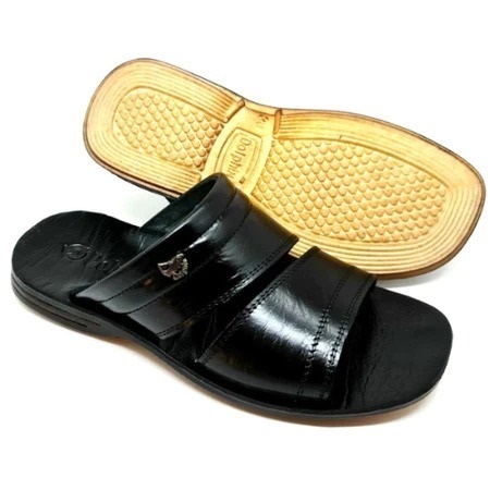 [PROMO] Dolphin Sandal Slide Pria Kulit Asli "D-25" Classic Series / Sandal Dolphin Original / Sanda