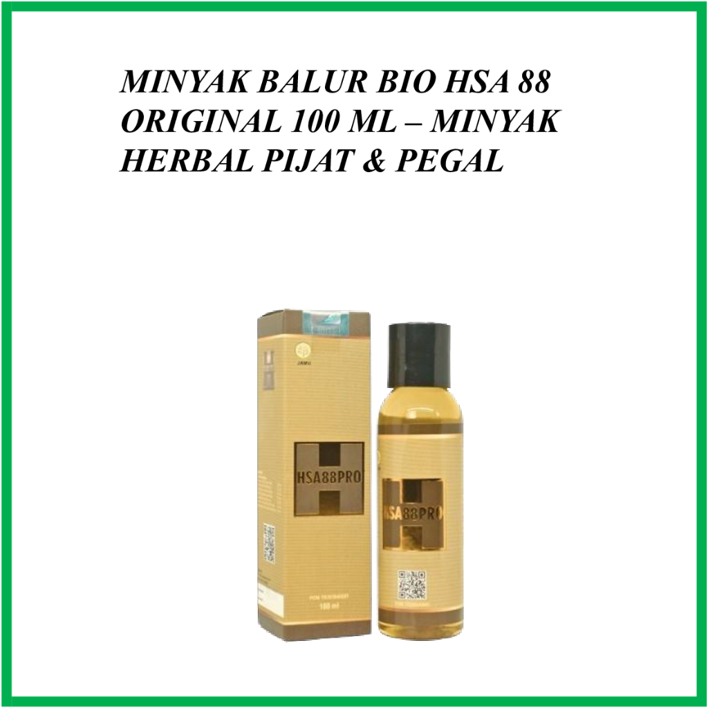 Minyak Balur Bio HSA 88 Original 100 ml – Minyak Herbal Pijat & Pegal