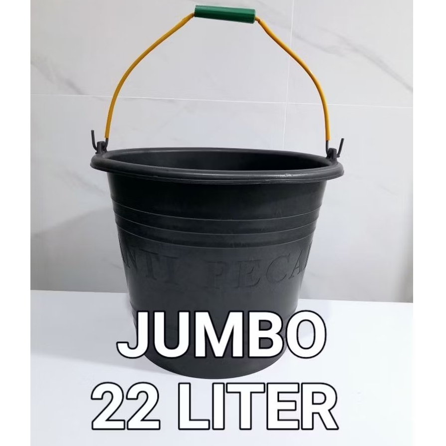 Timba Cor 22L Besar / Ember Hitam Ember Plastik Tebal Anti Pecah Ember Semen Ember Pel